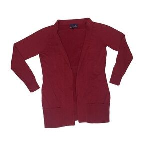 Kersh 81 NINETEEN Red Knit Cardigan Long Sleeve Women Small